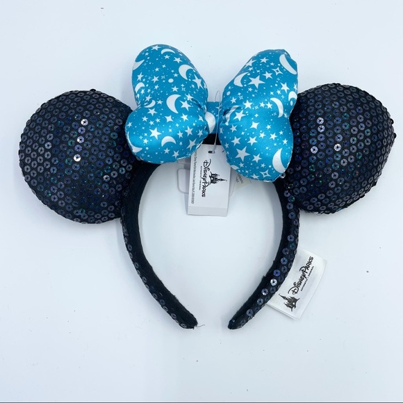 Disney Black and Blue Minnie Mouse Ears - Picture 2 of 11